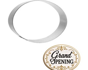 Oval Plaque 4'' Cookie Cutter Metal | Cookie Cutters