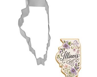Illinois State 3.5'' Cookie Cutter Metal School United States Cookie Cutters