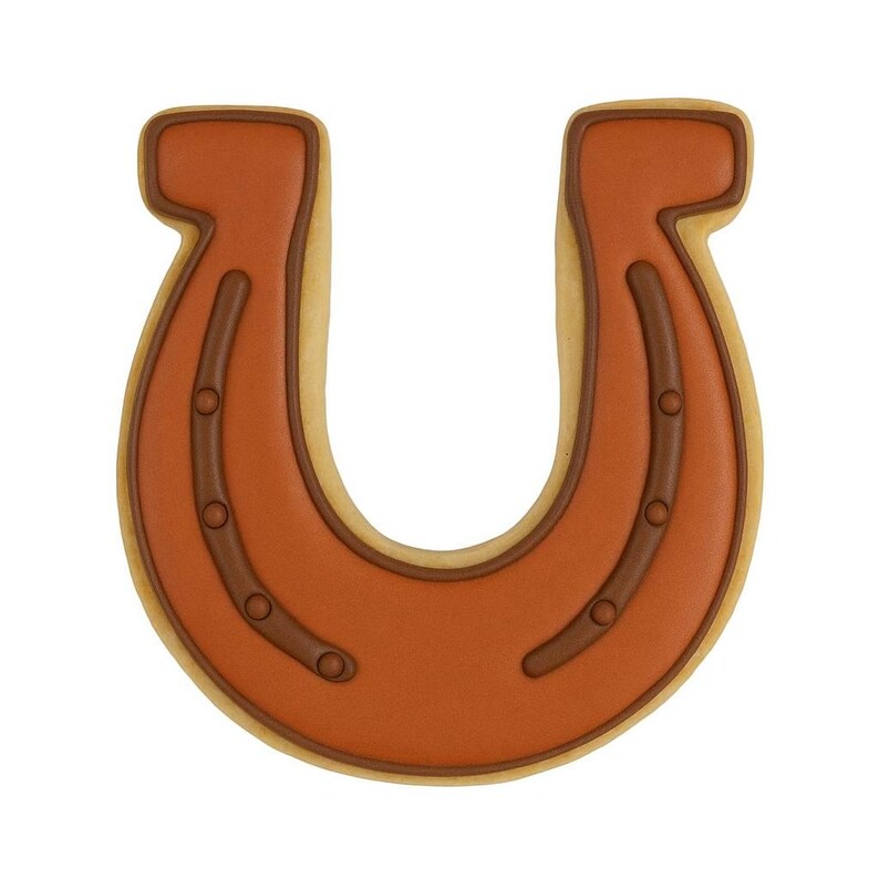 Juego de 7 cortadores de galletas de metal con forma de caballo y animales de granja/rancho. imagen 8