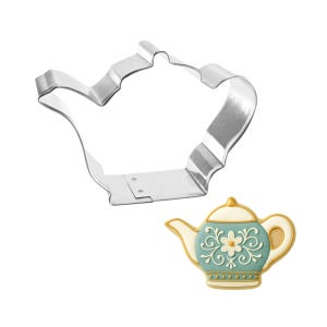 Teapot Cookie Cutter Tea Birthday Party Victorian British Sandwiches Metal | Cookie Cutters