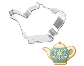 Teapot Cookie Cutter Tea Birthday Party Victorian British Sandwiches Metal | Cookie Cutters