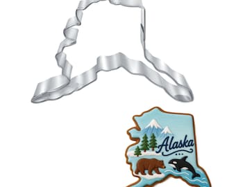Alaska State 4'' Cookie Cutter Metal School United States Cookie Cutters