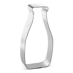 Milk Bottle 4.75&#39;&#39; Cookie Cutter Metal | Chocolate Milk | Kids Lunch | Dairy Farm | Cookie Cutters