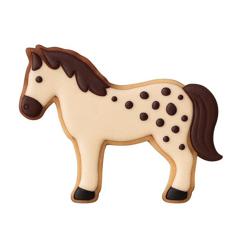 Cortador de galletas de caballo de 4'' de metal, diseño de granja, rancho, cebra, fiesta de cumpleaños / Cortadores de galletas imagen 8