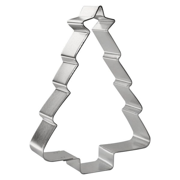 Christmas Tree 5'' Cookie Cutter Metal | Holiday Cookie Cutter | Star Tree | Cookie Exchange | Cookie Cutters