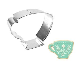 Teacup Cookie Cutter 3'' Tea Birthday Party Victorian British Sandwiches Metal | Cookie Cutters