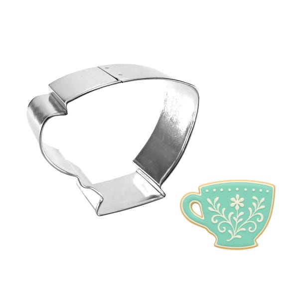 Teacup Cookie Cutter 3'' Tea Birthday Party Victorian British Sandwiches Metal | Cookie Cutters