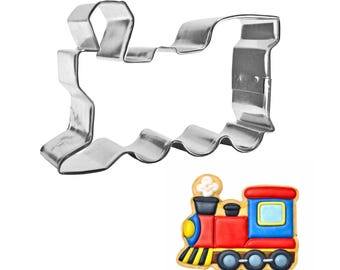 Train Engine Locomotive 3.5'' Cookie Cutter Metal Sandwich | Birthday Cookie Cutters