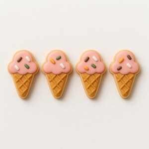 Mini Ice Cream Cone 2'' Cookie Cutter Frozen Yogurt Dessert Birthday Sugar Cookie Cutters image 4