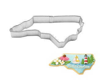 North Carolina State 4'' Cookie Cutter Metal United States Wedding Favor