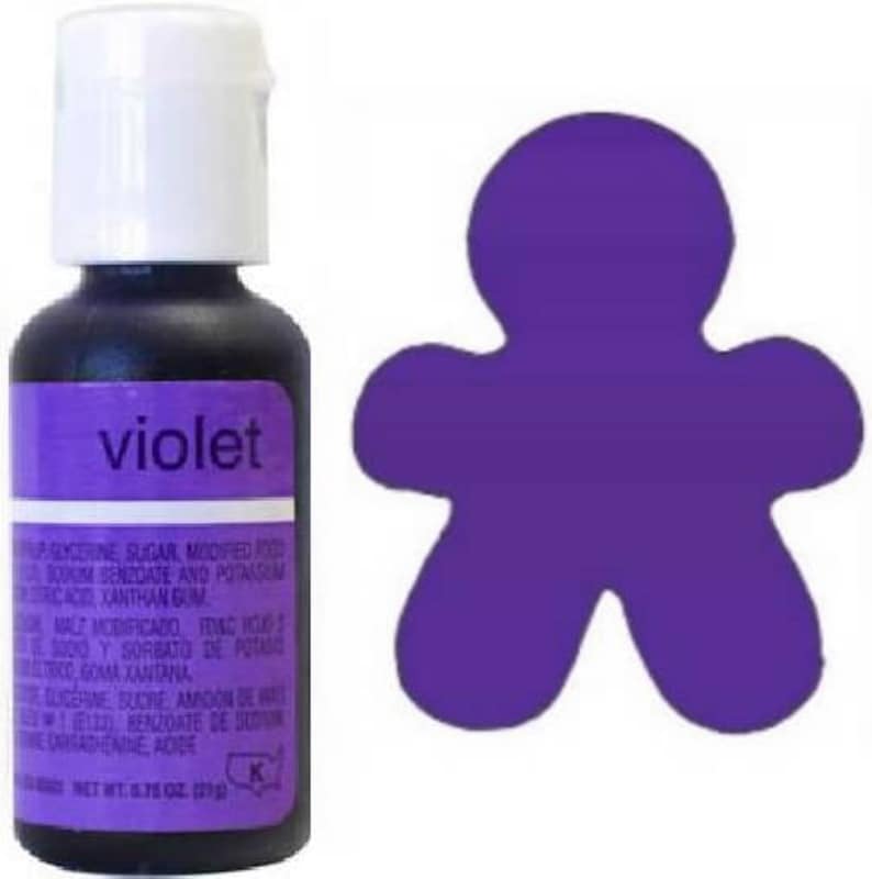 Chefmaster Gel Paste Food Coloring Violet Regal Purple 3/4 Etsy