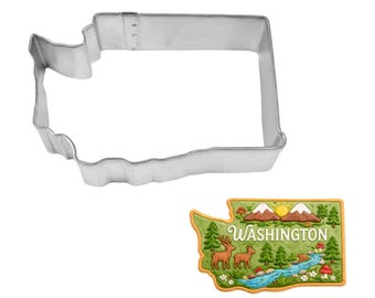 Washington State 3.5'' Cookie Cutter Metal School United States Cookie Cutters