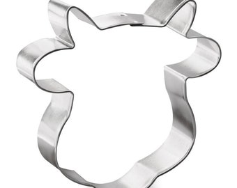 Cow Head Face Cookie Cutter 4.25&#39;&#39; Metal Birthday Animal Treats Freshies | Cookie Cutters