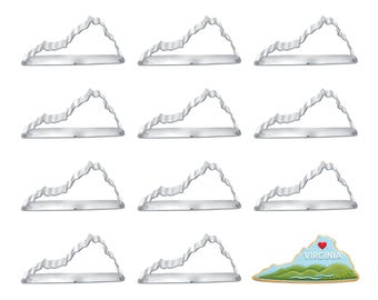 1 Dozen 12 Virginia State 4.25'' Cookie Cutters School Graduation United States Cookie Cutter