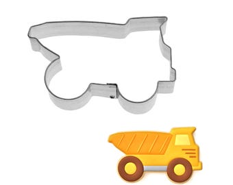 Dump Truck Cookie Cutter 4'' - Metal Construction Vehicle Made in the USA
