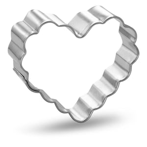Mini Fluted Scalloped Heart 1.5&#39;&#39; Cookie Cutter Metal Love Valentine | Cookie Cutters