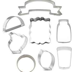8 Piece Lemonade Stand Cookie Cutter Set Pitcher Juice Metal | Cookie Cutters