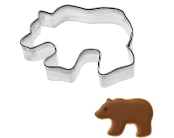 Mini Grizzly Bear 1.5'' Cookie Cutter Metal | Woodland Birthday Party | Animal | Cookie Cutters
