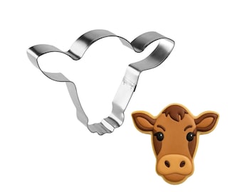 Cow Head Cookie Cutter | Steer Face Metal Cutter, 5.25''