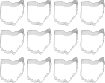 1 Dozen 12 Ohio State 3'' Cookie Cutter Metal | College Football School Graduation | United States | Birthday Party | Wedding Favor