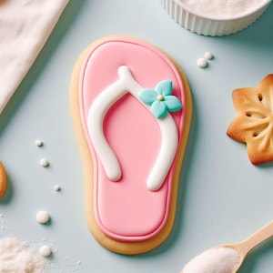 Flipflop 3.75&#39;&#39; Cookie Cutter Flip Flop Metal Summer Beach Birthday Party | Cookie Cutters