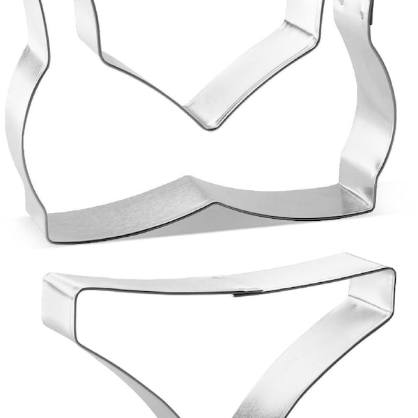 Bikini Bathing Suit Lingerie Swimwear Cookie Cutter Set Metal | Cookie Cutters
