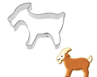 Goat Cookie Cutter 4'' Metal Farm Animal Birthday Party Sandwiches | Cookie Cutters