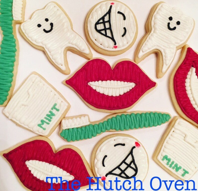 6 Piece Tooth Toothbrush Toothpaste Dental Floss & Lips Dental Etsy