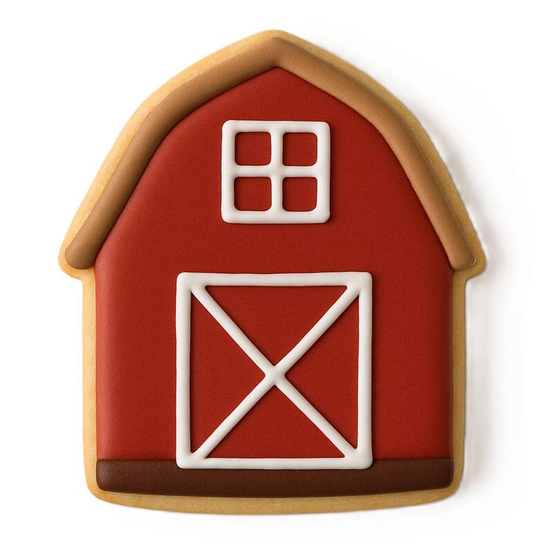 Juego de 7 cortadores de galletas de metal con forma de caballo y animales de granja/rancho. imagen 6