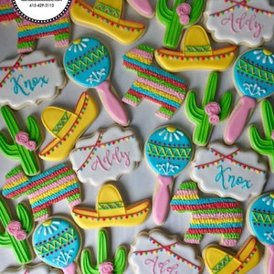 9 Piece Fiesta Pinata Cookie Cutter Set Mexican Cinco de Mayo Metal Birthday Party Cookie Cutters image 8