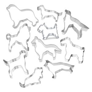 10 Piece Dog Cookie Cutter Set Metal Pet Animal Shelter Treats Veterinary Vet Doctor | Cookie Cutters