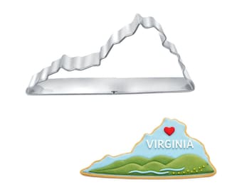 Virginia State 4'' Cookie Cutter Metal School Graduation United States Cookie Cutters