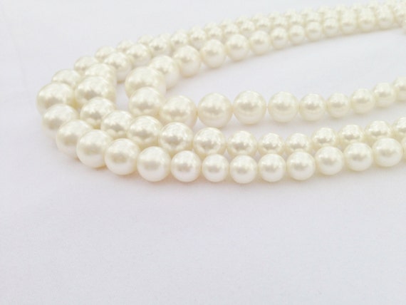 Vintage White Pearl Multistrand Necklace - Pearl … - image 2