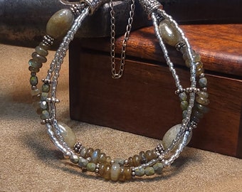 Item #3-2 - Beaded Bracelets - Labradorite