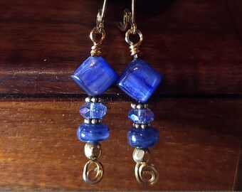 Item #5-19 - Gold Filled Earrings - Kyanite Beads