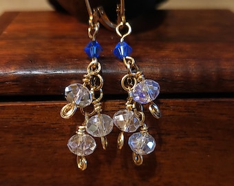 Item #5-12 - Gold Filled Earrings -  Crystal Drop