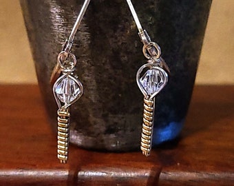 Item #30-15 - Tennis - Earrings - Sterling Silver Leverback Earwires