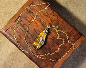 Item #7-21 - Gold Filled Necklace - Tiger's Eye