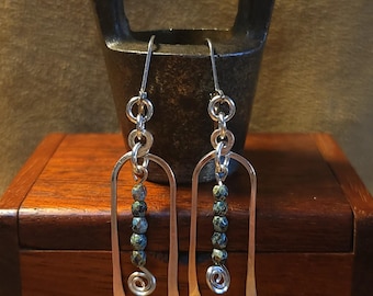 Item #6-19 - Sterling Silver Earrings -  Austrian Crystals Dangles