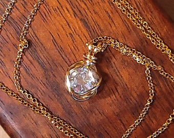 Item #7-41 - Gold Filled Necklace - Crystal (MM)
