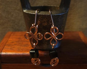 Item #4-27 - Copper Earrings - CELTIC KNOT