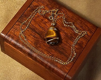 Item #7-25 - Gold Filled Necklace - Tiger's Eye