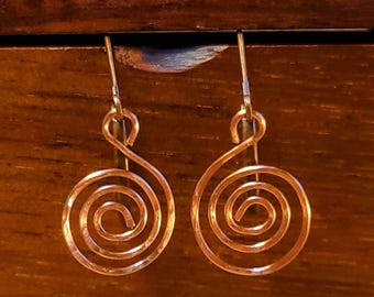 Item #4-9 - Copper Earrings - SWIRL