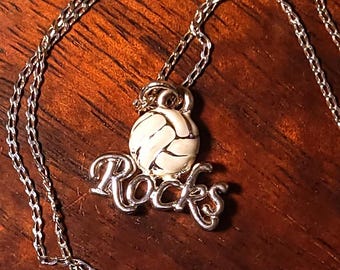 Item #22-9 - Volleyball - Rocks Necklace