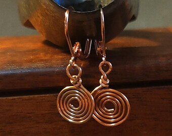 Item #4-9 - Copper Earrings - SWIRL