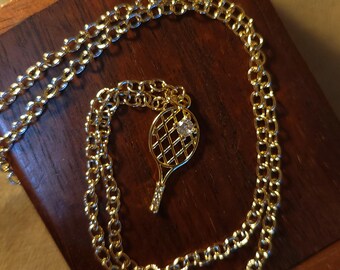 Item #29-8 - Tennis Jewelry - Necklace - Dicosmetic Cubic Zirconia Tennis Racket