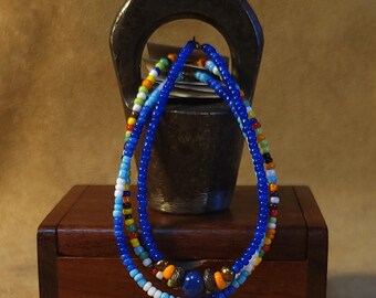 Item #15-10 -  Layering  Bracelets - Blue Mix with detachable clasps