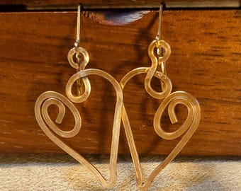 Item #5-2 - Gold Earrings - Heart Earrings