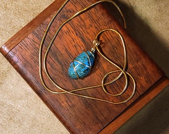 Item #7-2 - Gold Filled Necklace - Turquoise (MM)