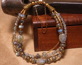 Item #2-27 - Beaded Bracelets - Labradorite